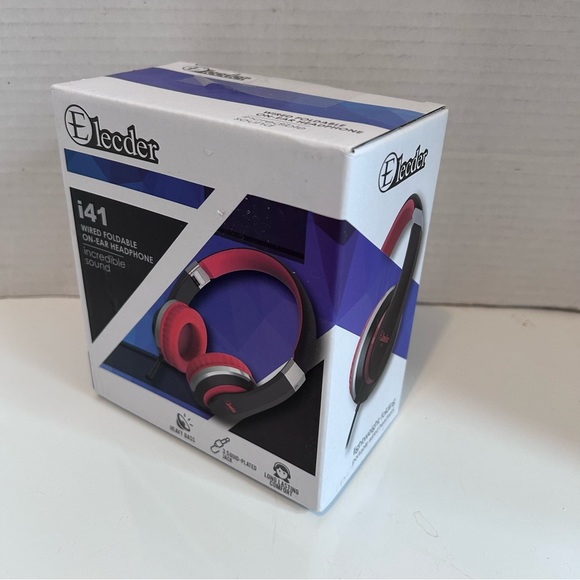 Elecder i41 Kids Headphones (RED/BLACK) - Picture 5 of 12